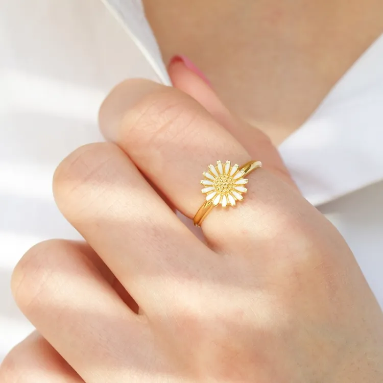 10 mm prästkrage ring i förgyllt silver