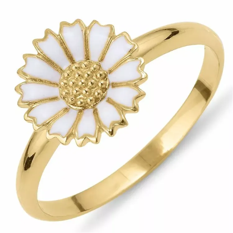 11 mm prästkrage ring i förgyllt silver - Marie