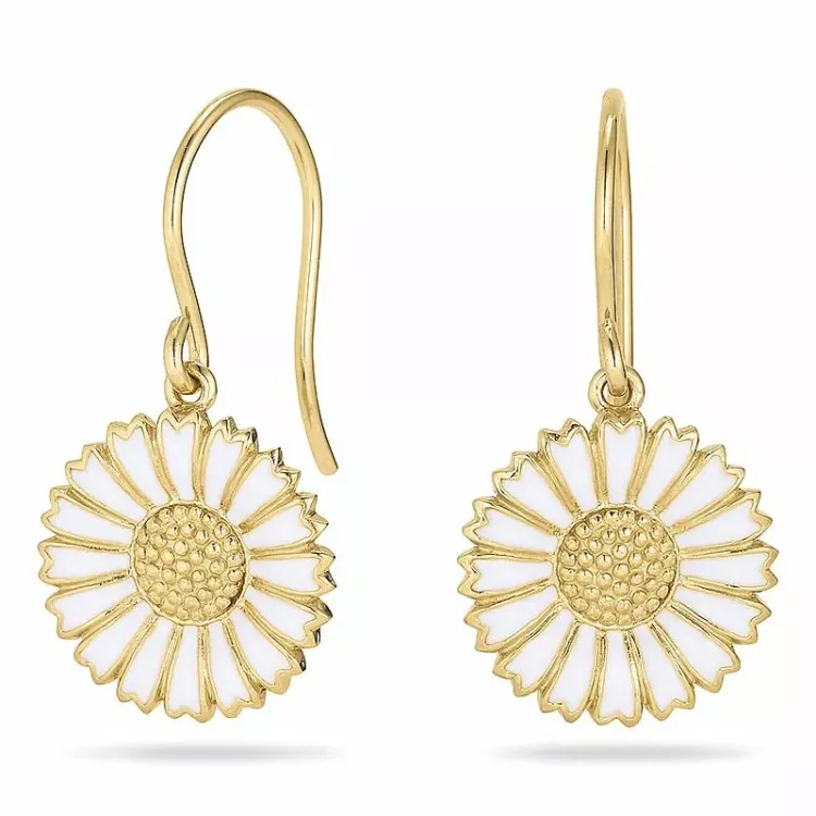 15 mm prästkrage örhängen i förgyllt silver - Marie