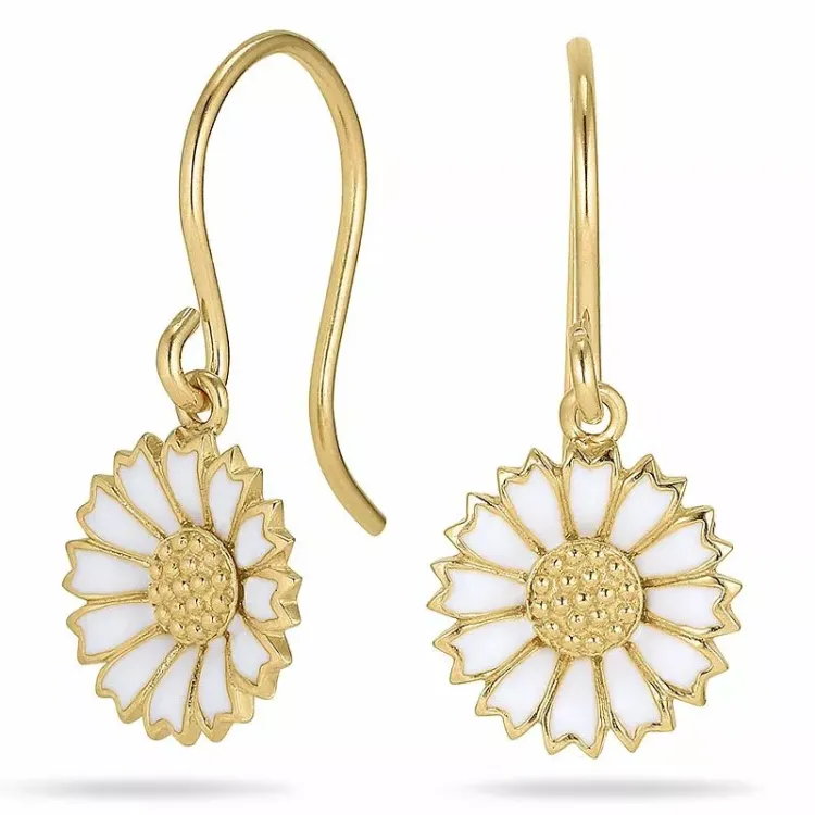 11 - 12 mm prästkrage örhängen i förgyllt silver - Marie