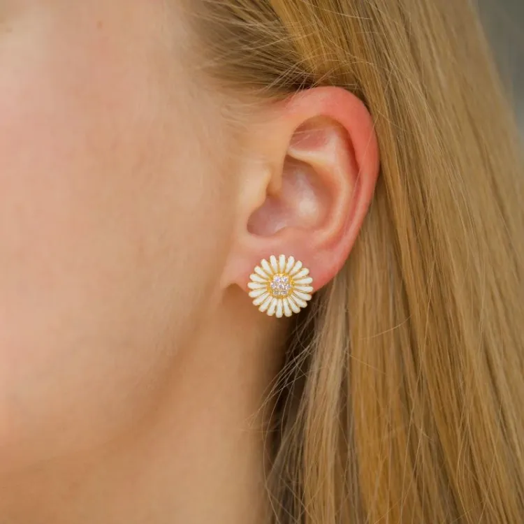 14,5 mm prästkrage örhängen i förgyllt silver - Matilda
