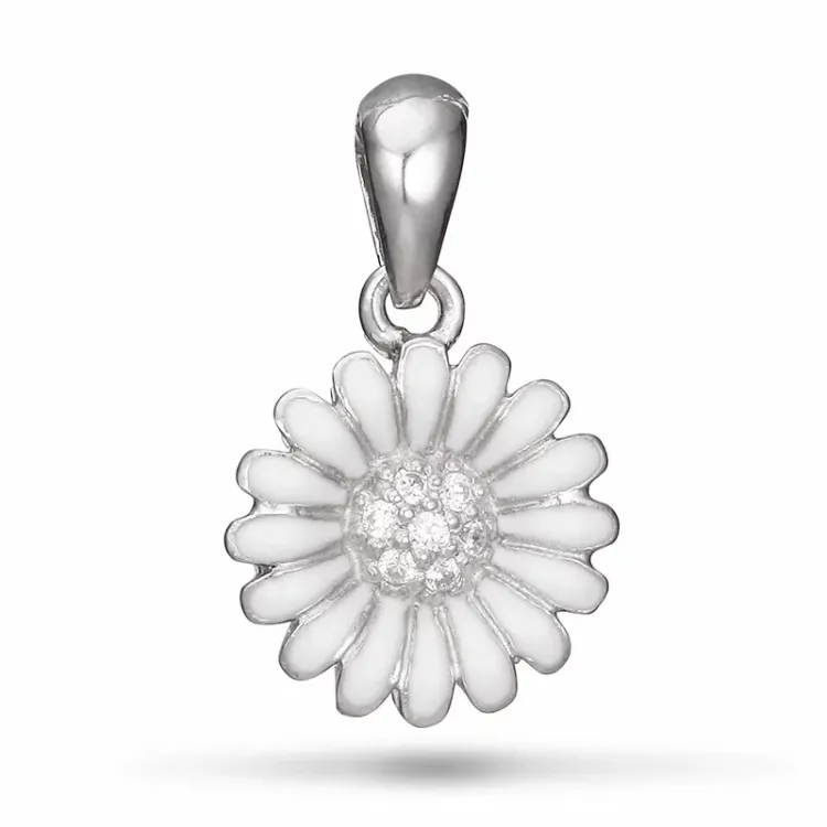 12 mm prästkrage hängen i rhodinerat silver - Matilda
