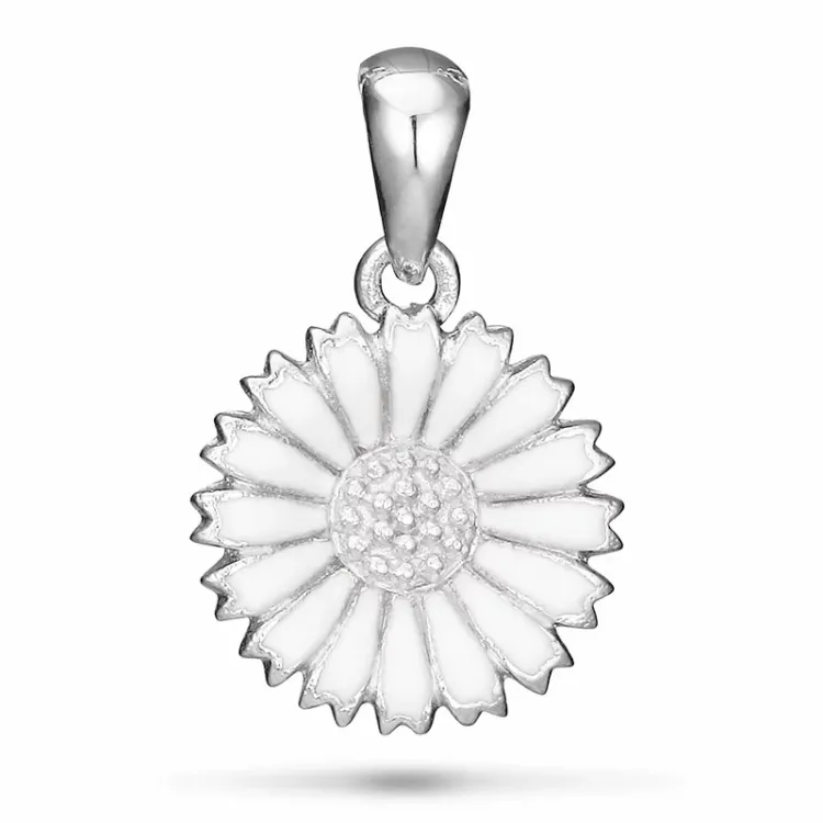 10 mm prästkrage hängen i rhodinerat silver - Marie