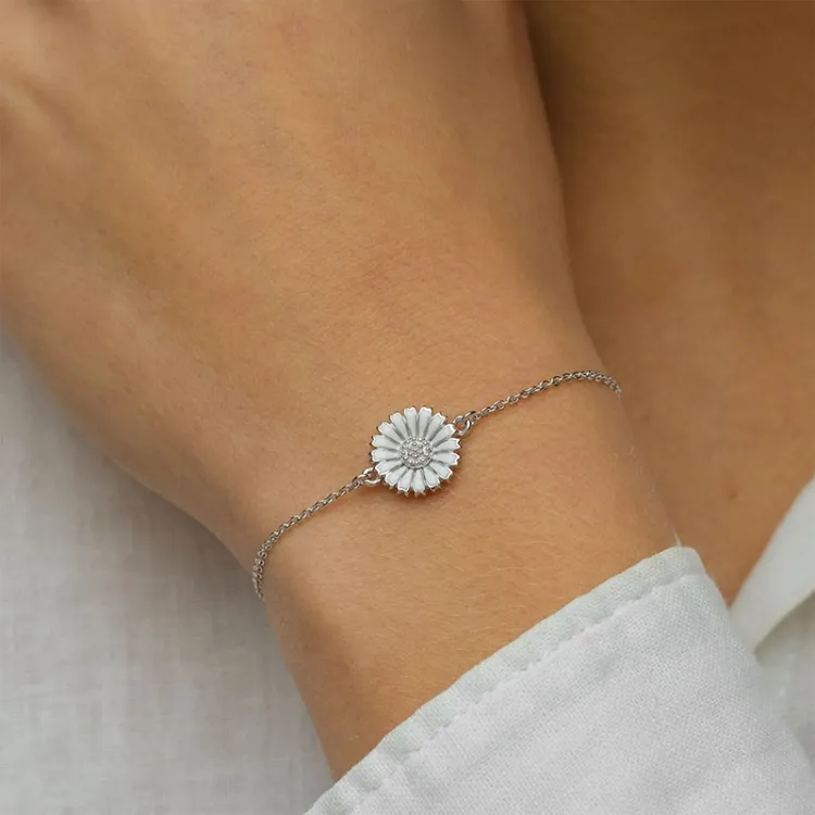 12 mm prästkrage ankerarmband i rhodinerat silver med hängen i rhodinerat silver - Marie