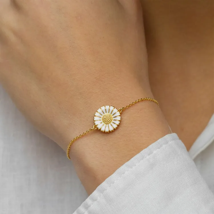 14 mm prästkrage armband i förgyllt silver - Marie