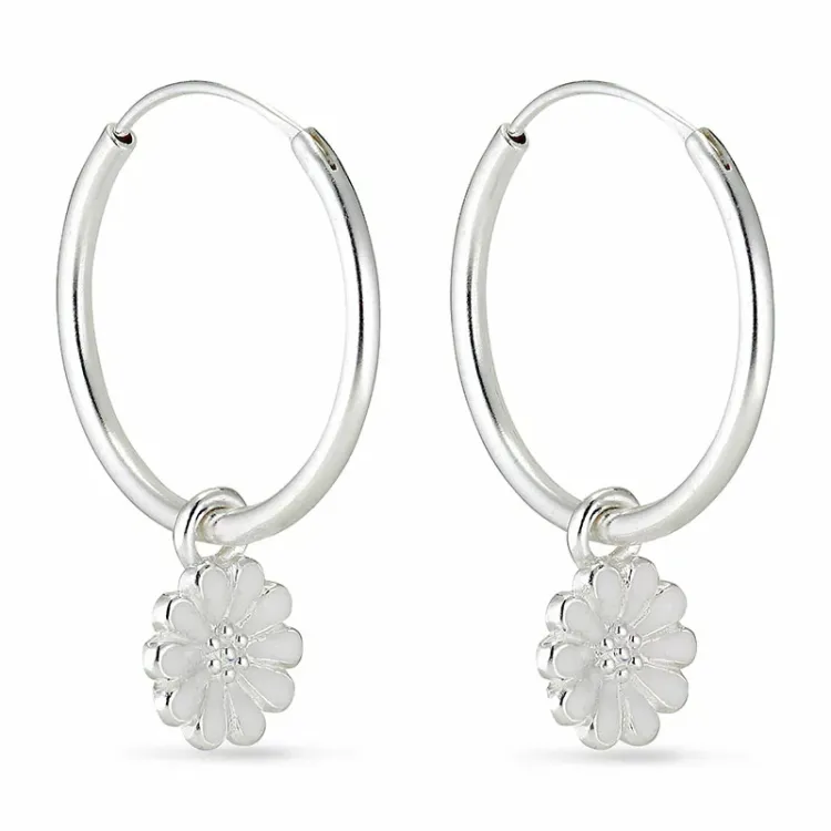 18 mm prästkrage creol i silver - Maggie
