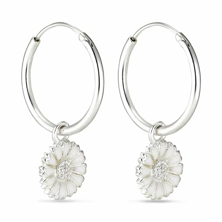 18 mm prästkrage creol i silver - Marie
