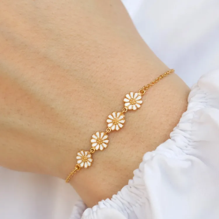 prästkrage ankerarmband i förgyllt silver - Maggie