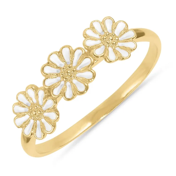 elegant prästkrage ring i förgyllt silver - Maggie