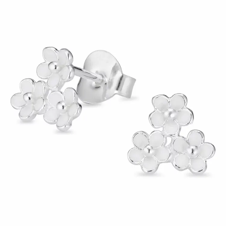 prästkrage örhängestift i silver - Majse