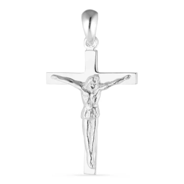 kors med Jesus hängen i silver - Amoré