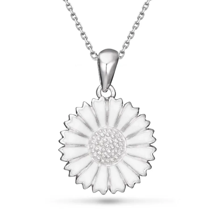 15 mm prästkrage halsband i silver - Marie