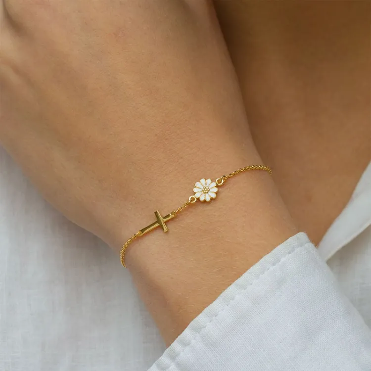 prästkrage armband i förgyllt silver - Marie