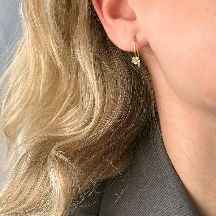 prästkrage öronkrokar i förgyllt silver - Mix & Match