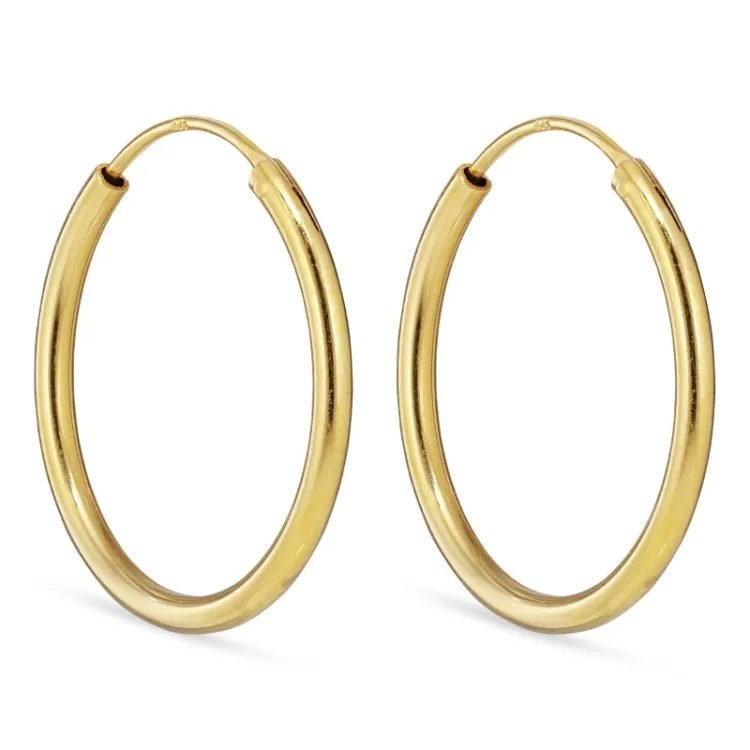 20 mm creol i förgyllt silver - Mix & Match