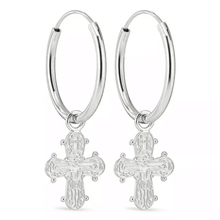 18 mm kors creol i silver - Amoré