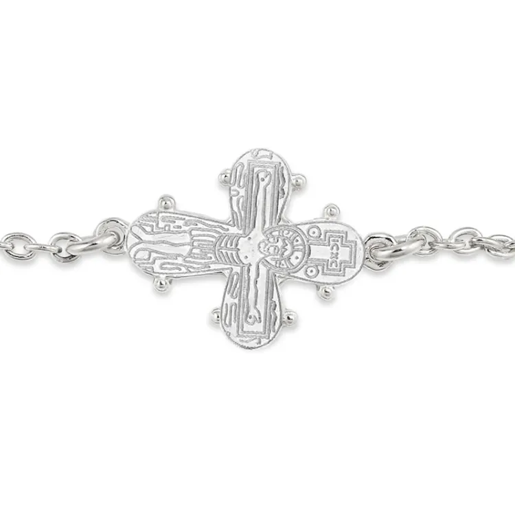 10 x 8,5 mm dagmarkors armband i silver - Amoré
