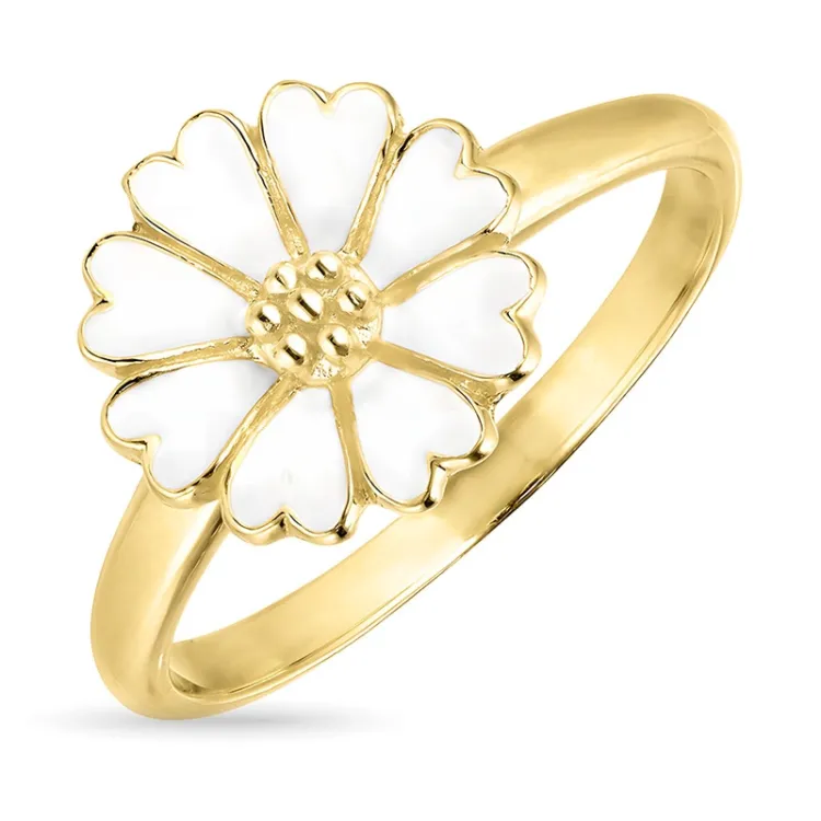 11 mm prästkrage ring i förgyllt silver - Magda