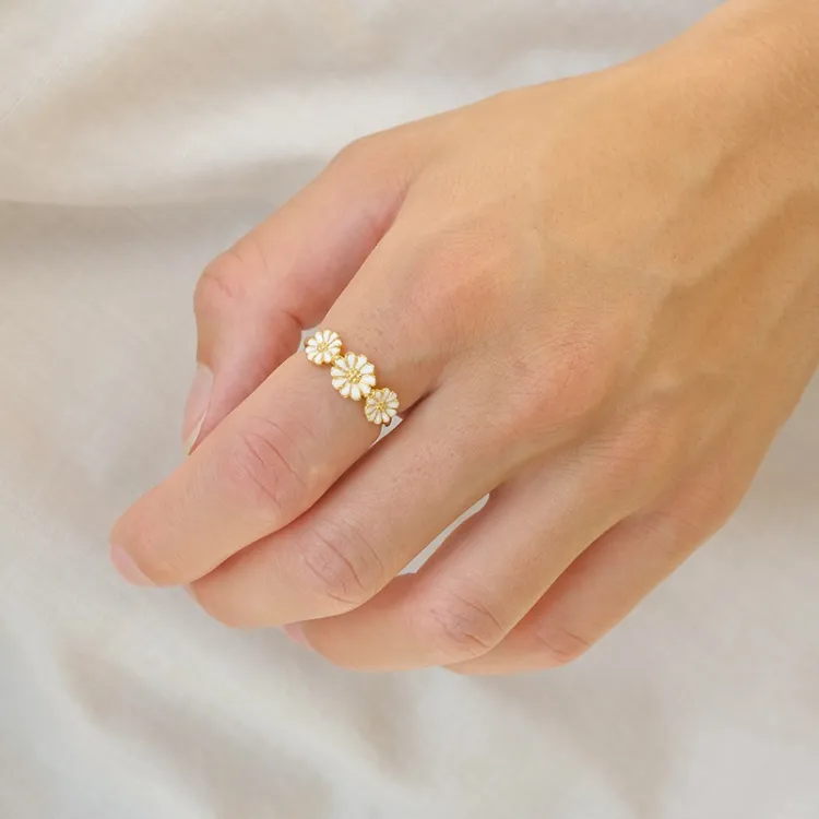 prästkrage ring i förgyllt silver - Maggie