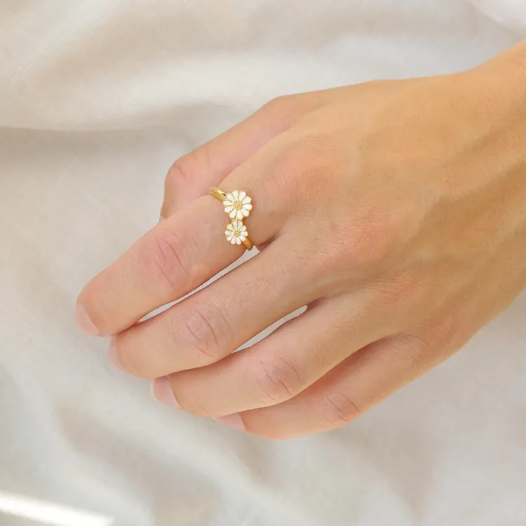 prästkrage ring i förgyllt silver - Maggie