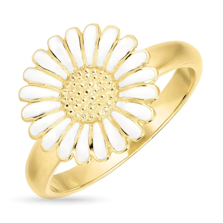 prästkrage ring i förgyllt silver - Matilda