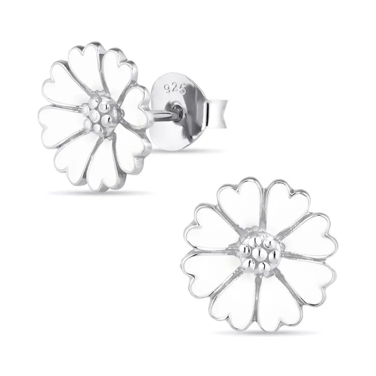 11 mm prästkrage örhängestift i silver - Magda