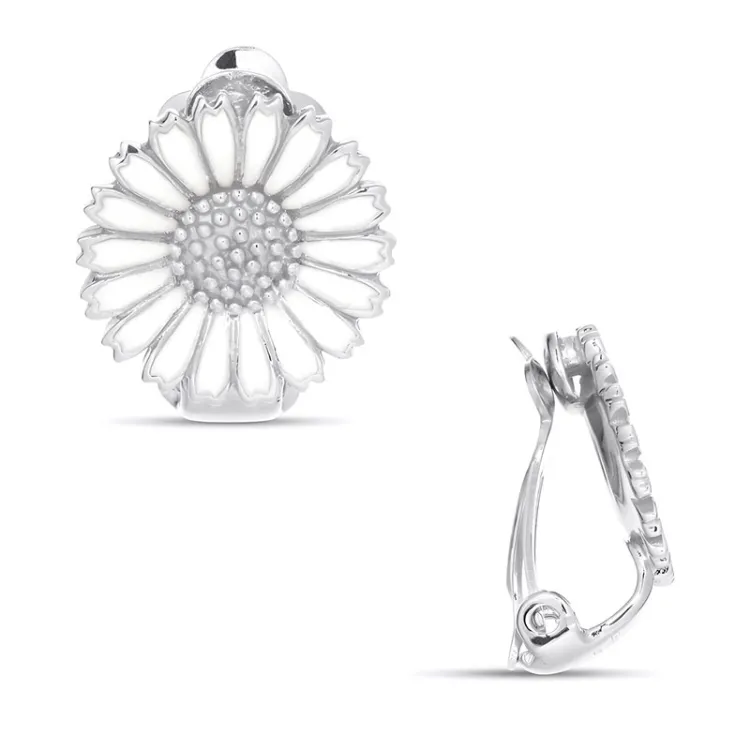 13,5 mm prästkrage öronclips i silver - Marie