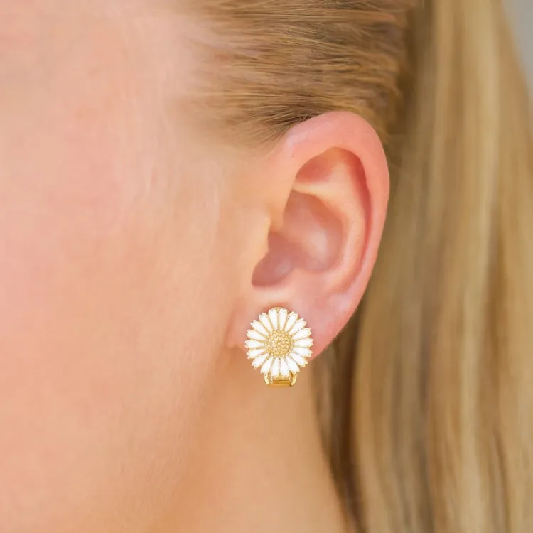 13,5 mm prästkrage öronclips i förgyllt silver - Marie
