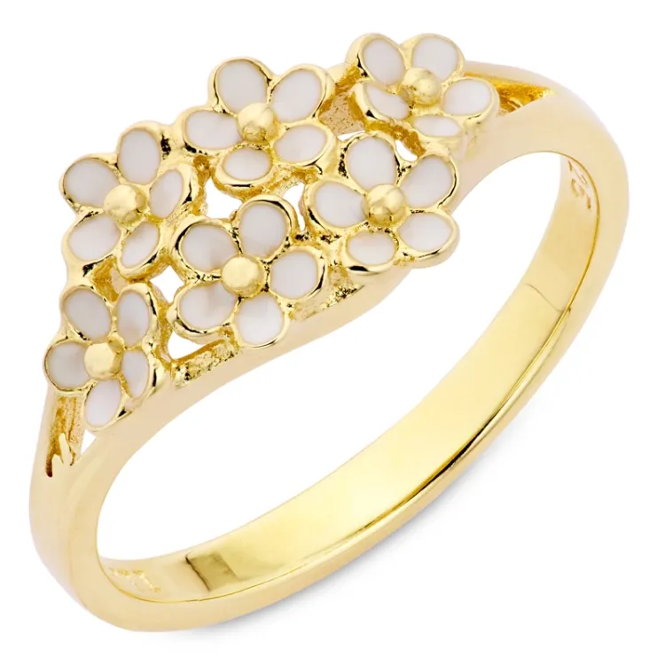 prästkrage ring i förgyllt silver