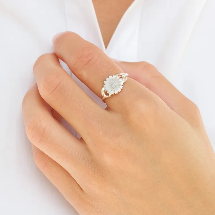 10 mm prästkrage ring i silver - Marie