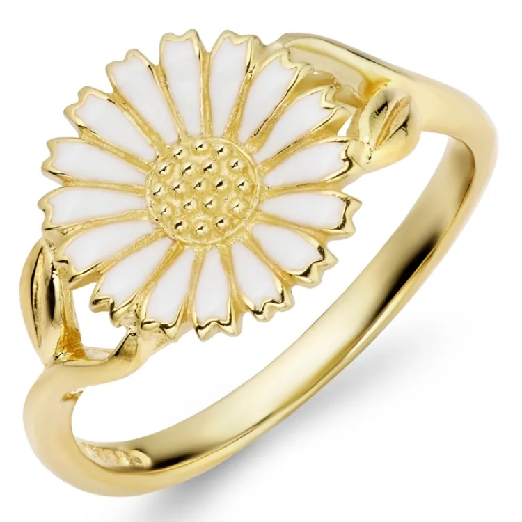 11 mm prästkrage ring i förgyllt silver - Marie