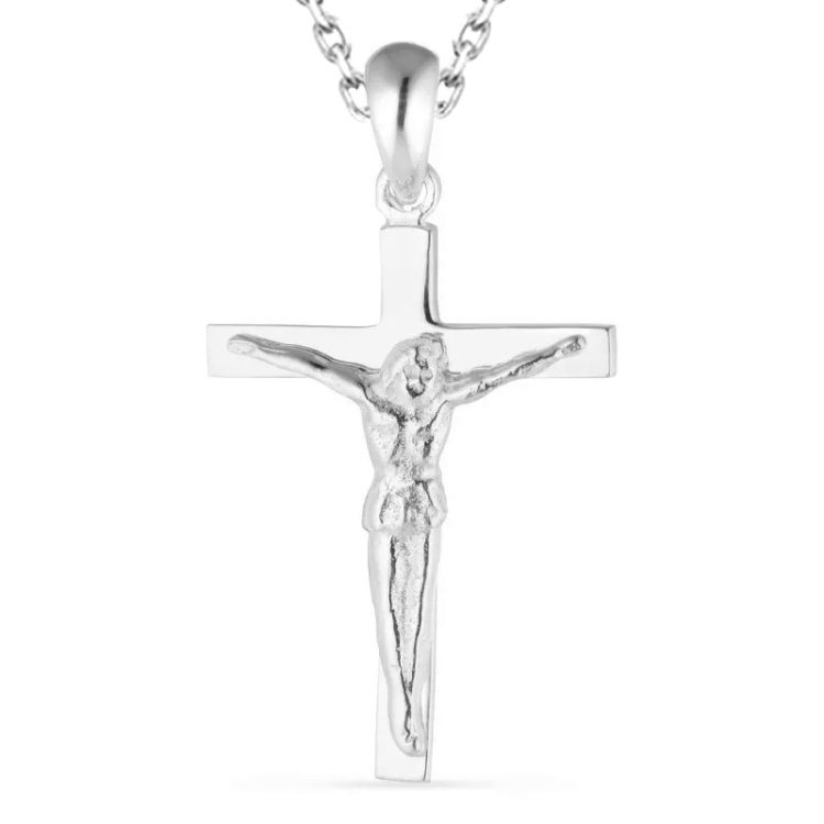 kors halsband i silver med hängen i silver - Amoré