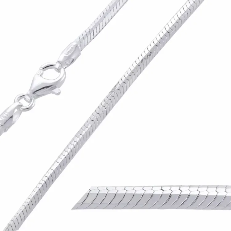 ormhalskedja i silver 50 cm x 1,8 mm