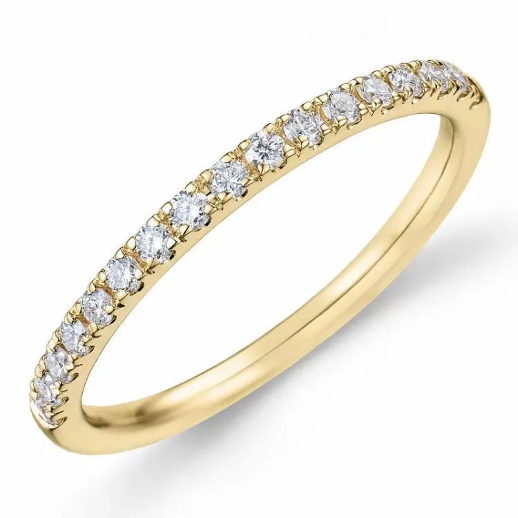 Enkel diamant alliancring i 14  karat guld 0,25 ct
