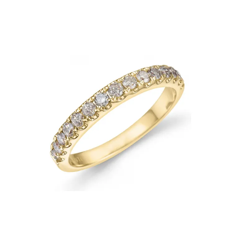 Kollektionsprov champagne diamant ring i 14 karat guld 0,50 ct