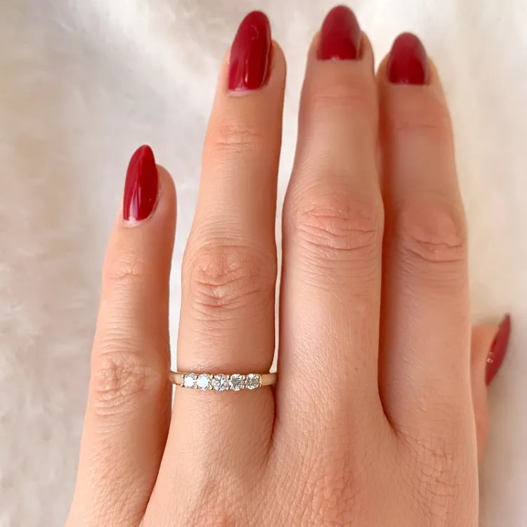 Diamant alliancring i 14 karat guld 0,33 ct