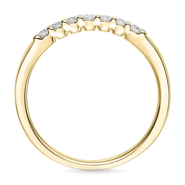 Diamant alliancring i 14  karat guld 0,26 ct