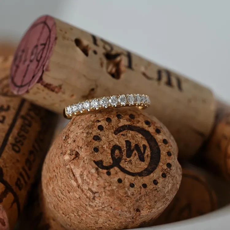 Diamant alliancring i 14  karat guld 0,49 ct
