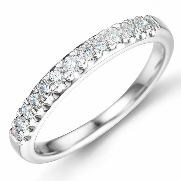 Kollektionsprov diamant alliancring i 14 karat vitguld 0,24 ct