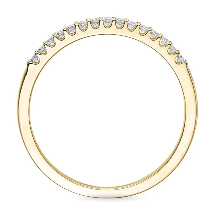 Smal diamant alliancring i 14  karat guld 0,15 ct