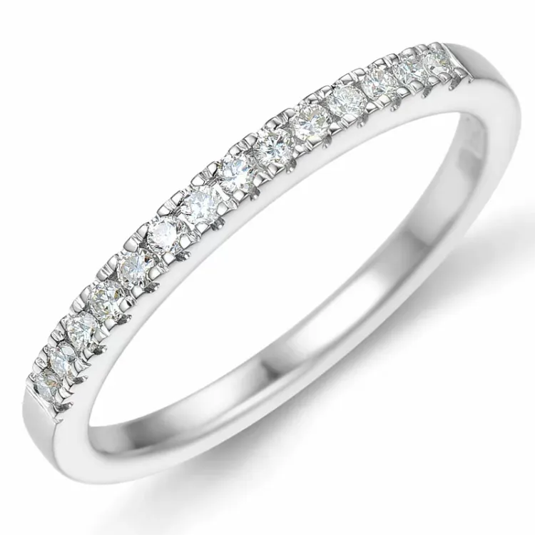 Kollektionsprov diamant alliancring i 14 karat vitguld 0,15 ct