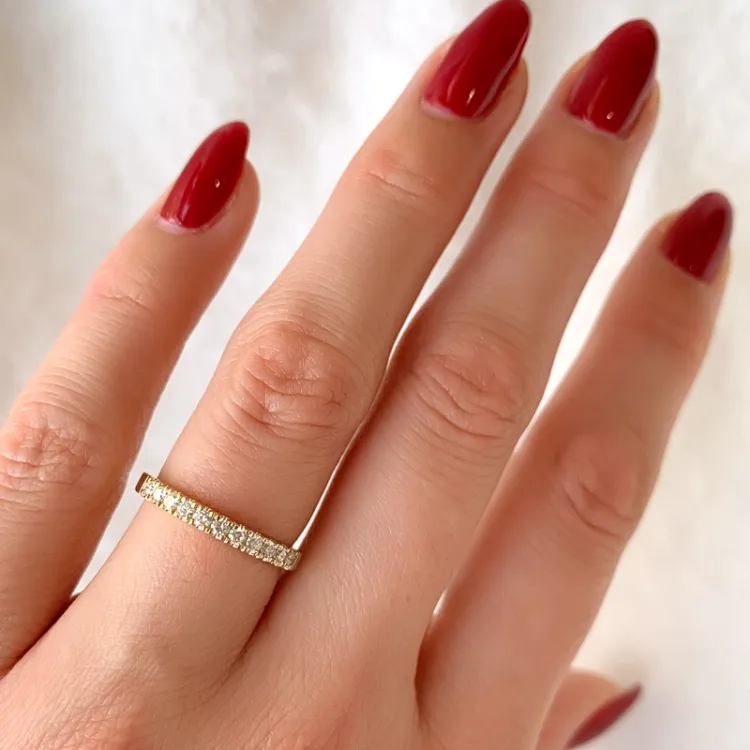 Kollektionsprov diamant alliancring i 14  karat guld 0,26 ct