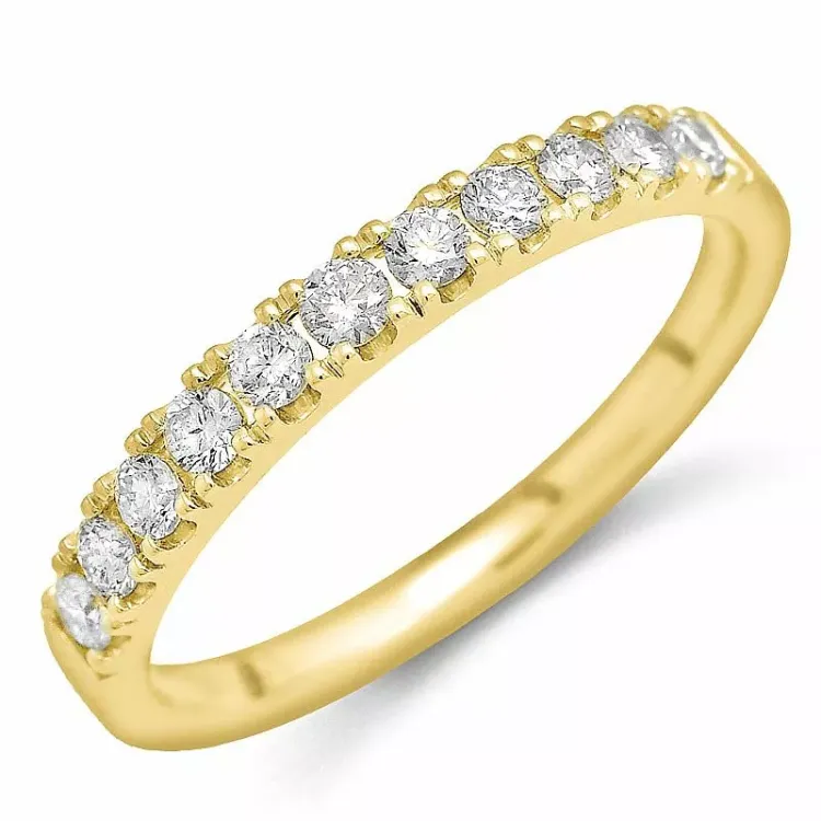 Diamant alliancring i 14 karat guld 0,41 ct