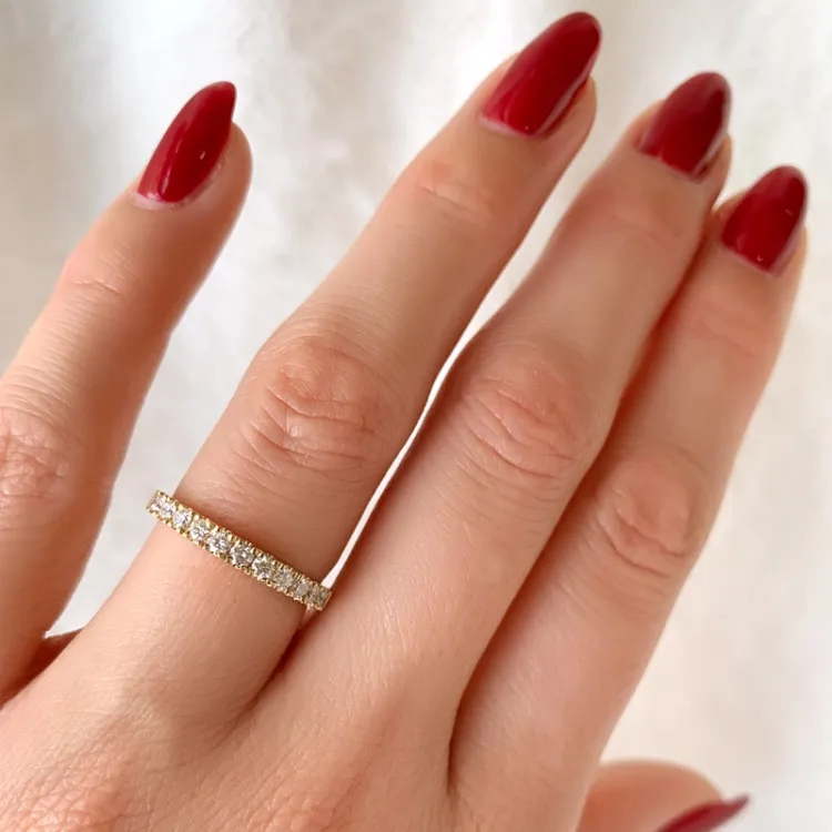 Diamant alliancring i 14 karat guld 0,41 ct
