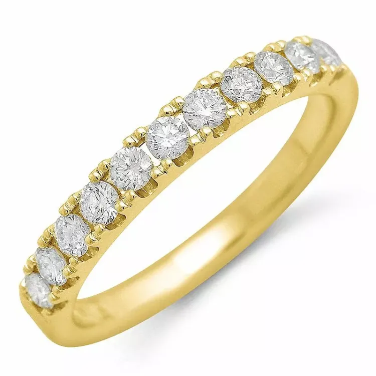Diamant alliancring i 14  karat guld 0,48 ct