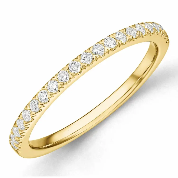 diamant alliancring i 14  karat guld 0,25 ct