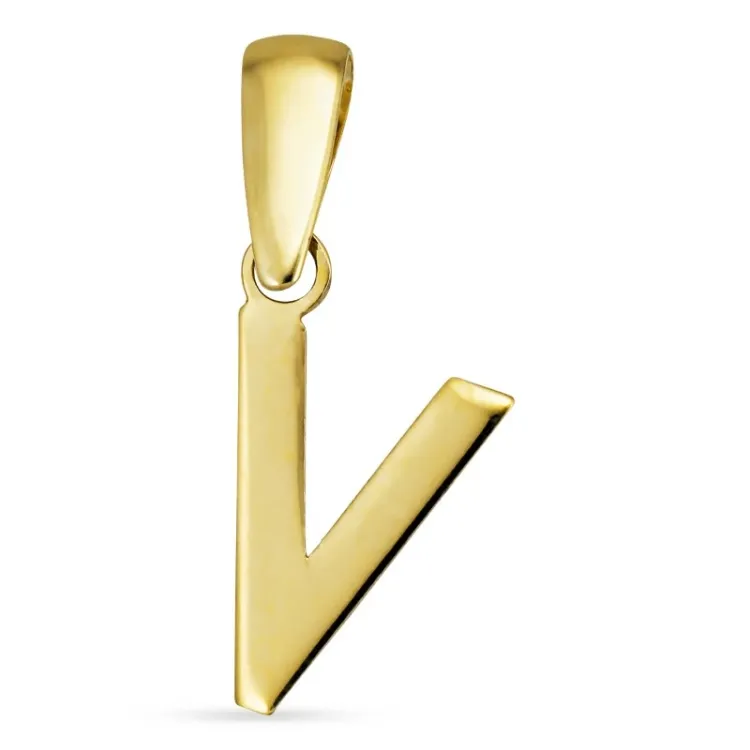 bokstav v hängen i 8 karat guld - My Letter