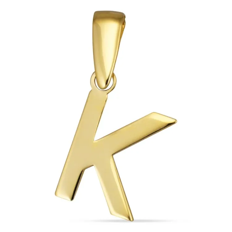 bokstav k hängen i 8 karat guld - My Letter