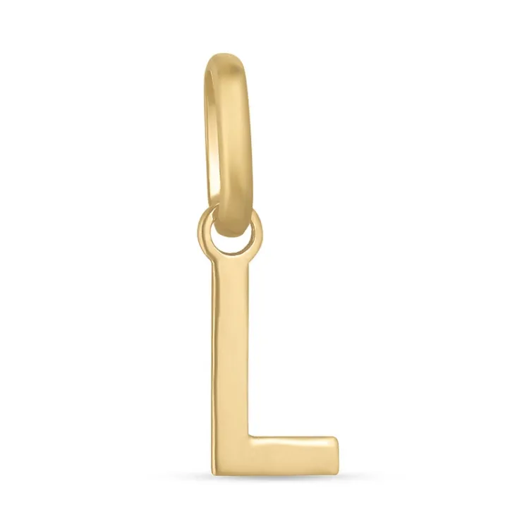 bokstav l hängen i 8 karat guld - My Letter