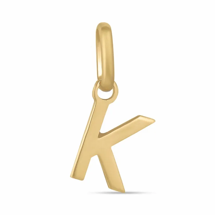 bokstav k hängen i 8 karat guld - My Letter